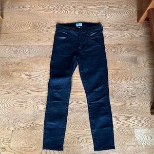 Agolde Shiny Black Denim Pants